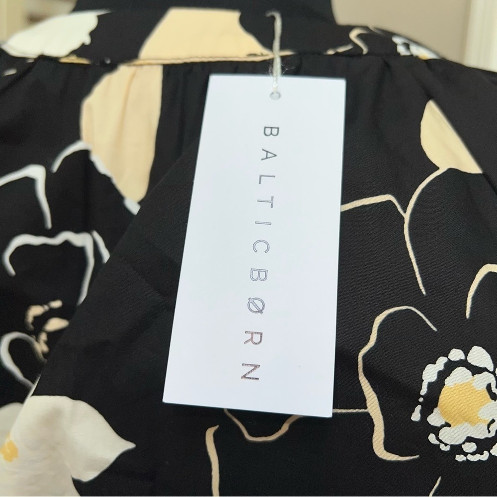 Baltic Born Hacienda Tiered Floral Black and White Women's Dress - Picture 9 of 11